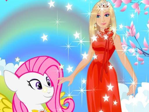 Jogo da Barbie com cavalo na fazenda - popstar 