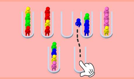 Stickman 3D Color Sorting