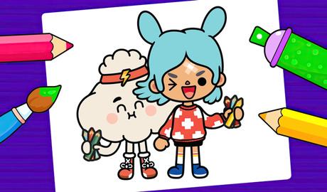 Toca boca - jogo de colorir para crianças