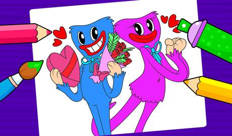 Huggy Huggy E Kissy Missy - Livro Para Colorir