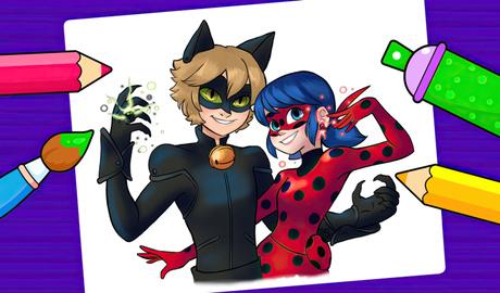 Joaninha e Gato Noir - livro para colorir