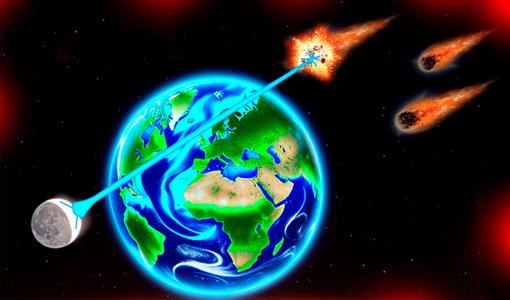 Earth in the porthole